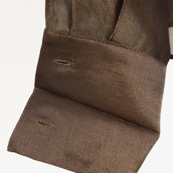 Giorgio Armani Gold Lamé French Cuff Blouse - Picture 7 of 12